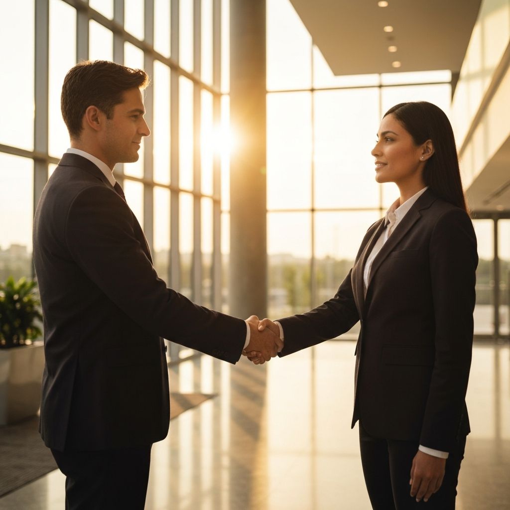 Profesionales cerrando un acuerdo de negocios